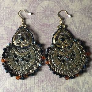 Lead & Nickel Safe Antique Gold Color Earrings